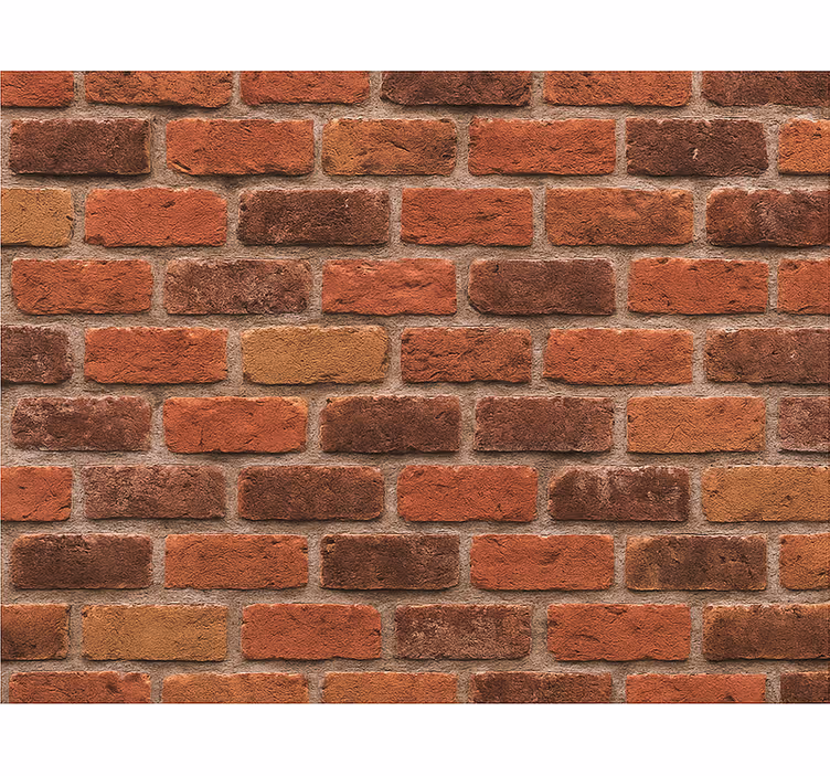Master bedroom wallpaper rustic brick stone design - TenStickers