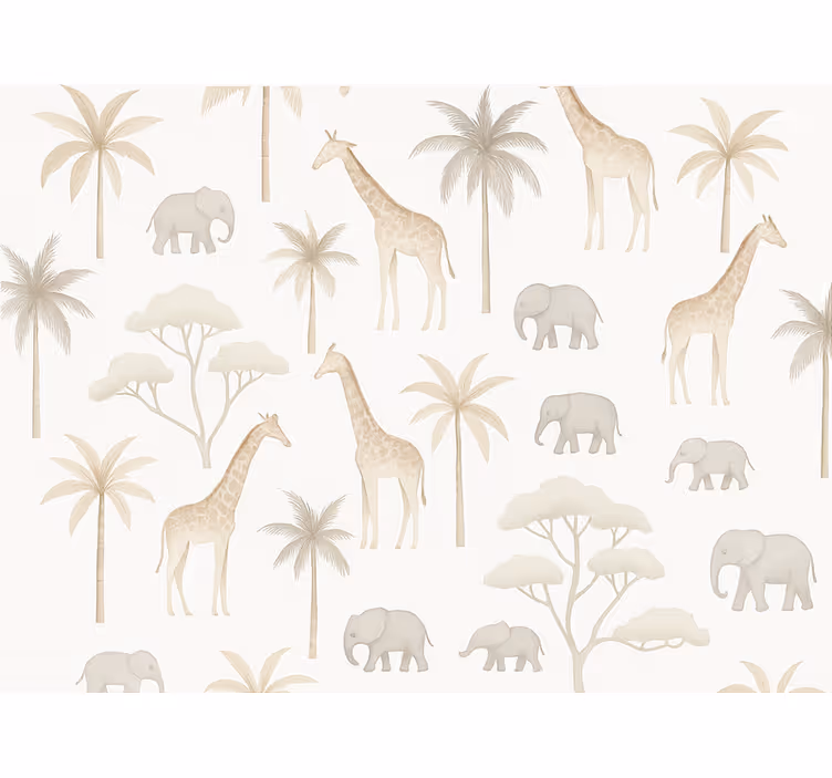 Kids wallpaper kids savannah - TenStickers