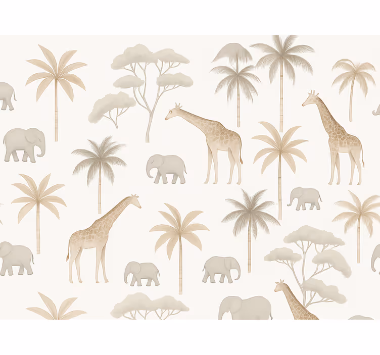 Kids wallpaper kids savannah design - TenStickers