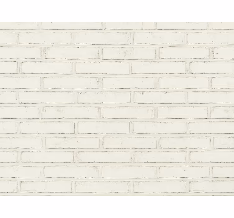 Living room wallpaper white vintage bricks - TenStickers