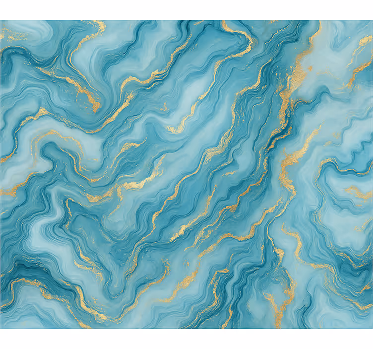 Master bedroom wallpaper light blue marble design - TenStickers