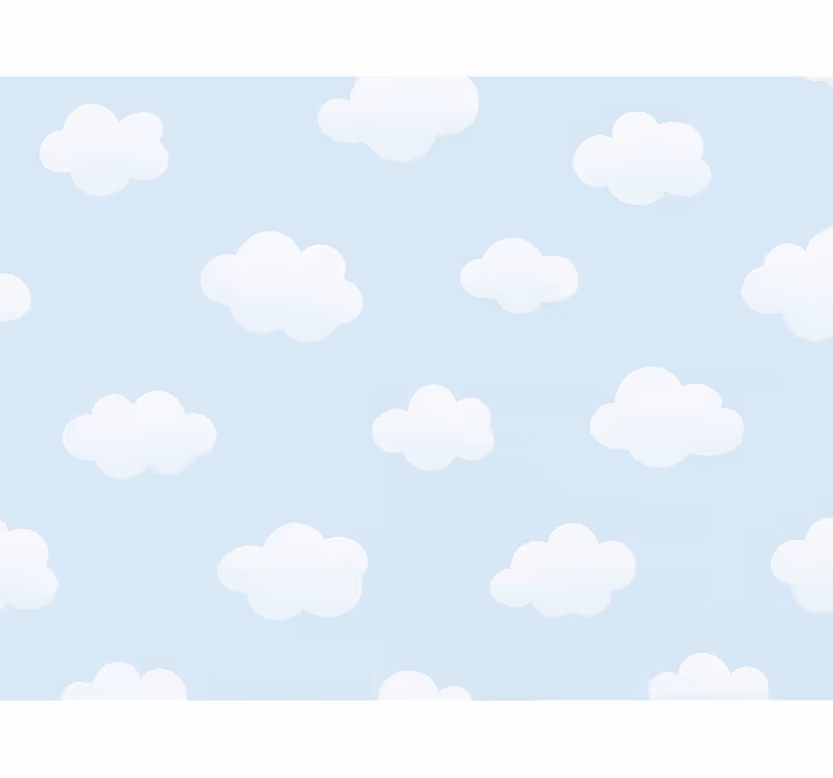 Kids wallpaper simple cloud pattern - TenStickers