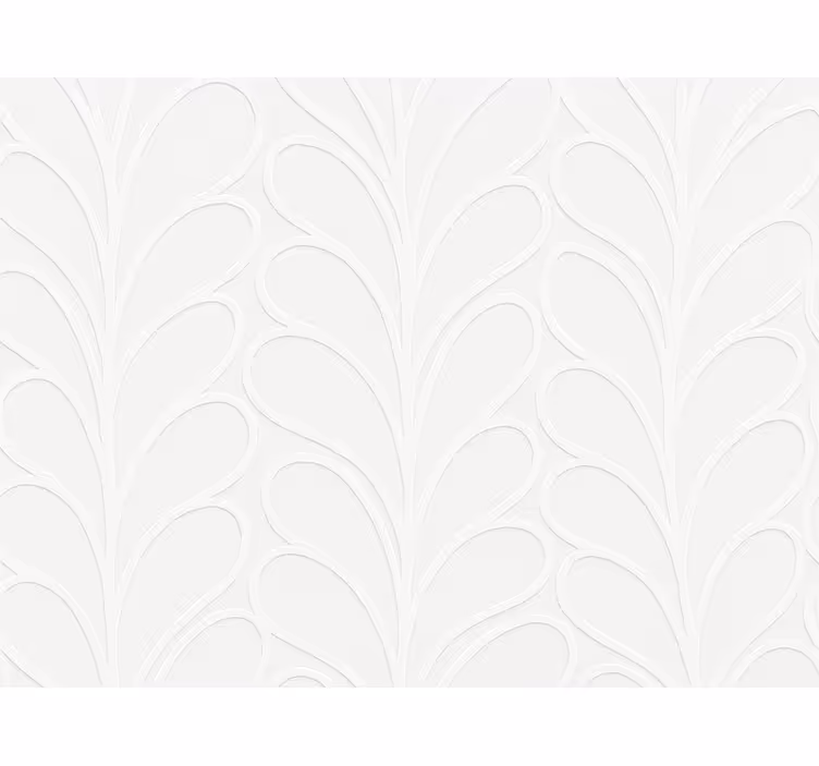 Living room wallpaper 3d white leaf texture - TenStickers