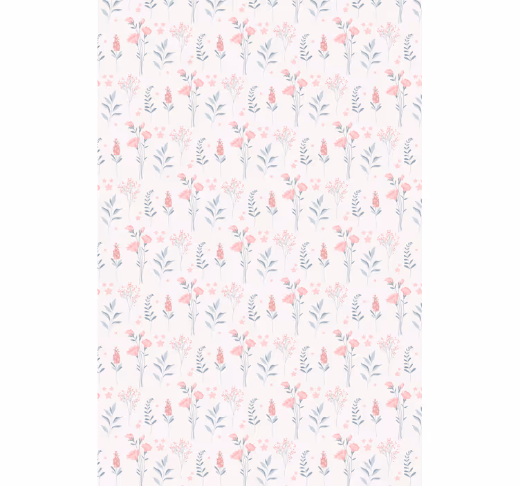 Ornamental flower wallpaper pink blossom flowers - TenStickers