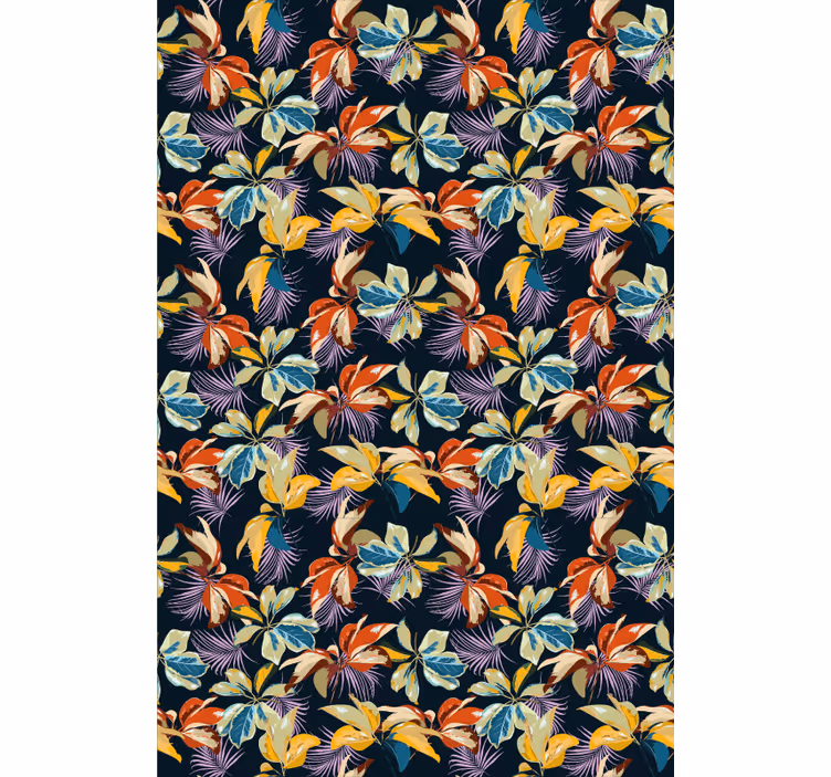 Ornamental flower wallpaper tiger lily floral design - TenStickers