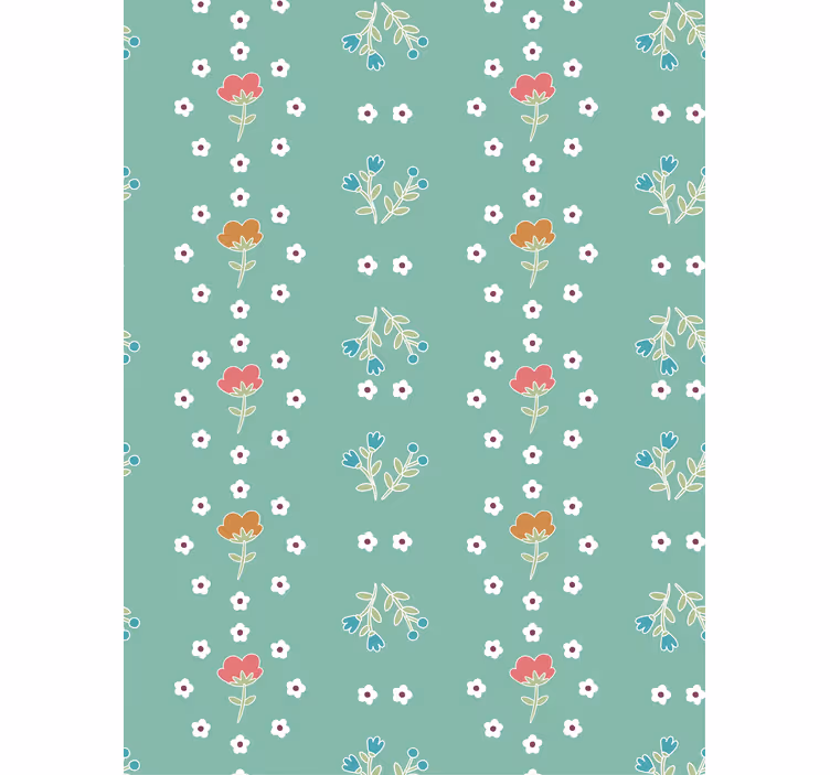 Ornamental flower wallpaper granny chic design - TenStickers