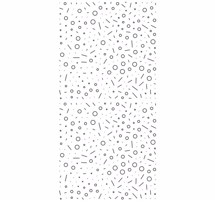 Master bedroom wallpaper in black and white shapes - TenStickers