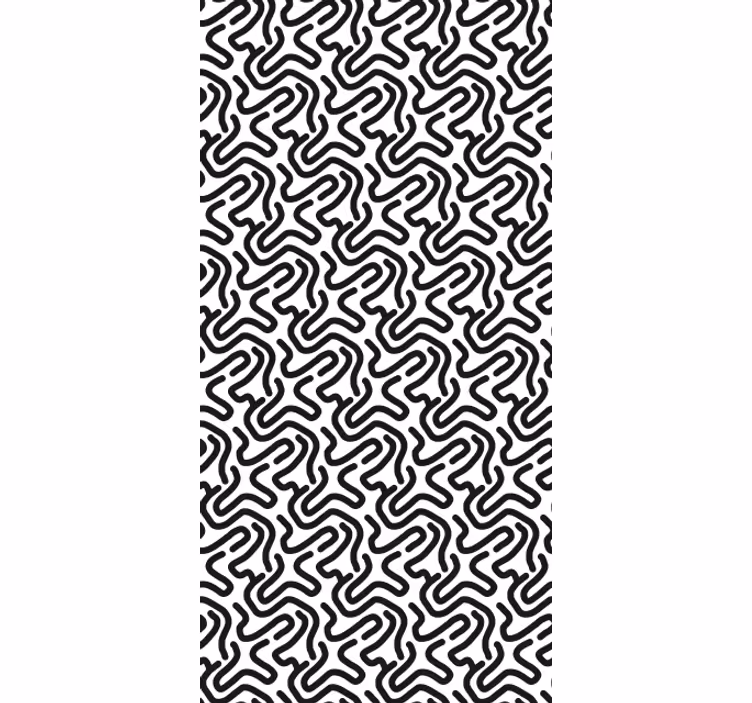 Master bedroom wallpaper with maze pattern design - TenStickers