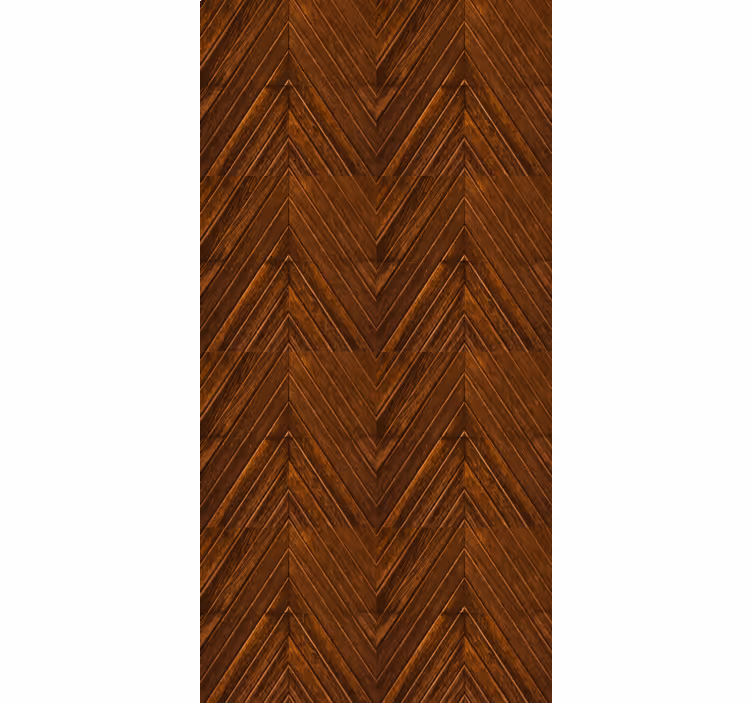 Master bedroom wallpaper with a chic wood zigzag design - TenStickers