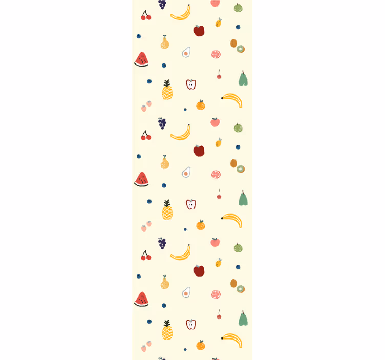 Bedroom wallpaper in a vibrant fruit pattern - TenStickers
