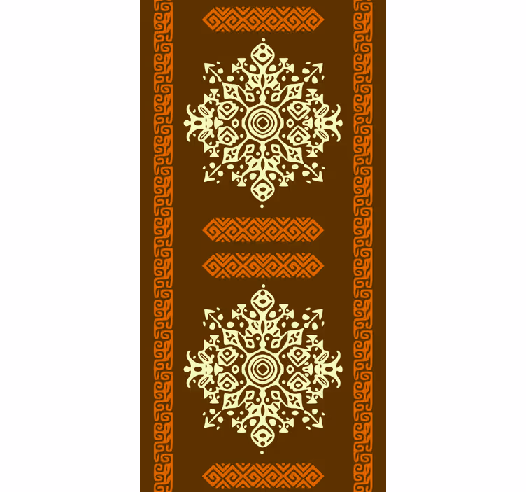 Bedroom wallpaper in african style abstract brown and yellow - TenStickers