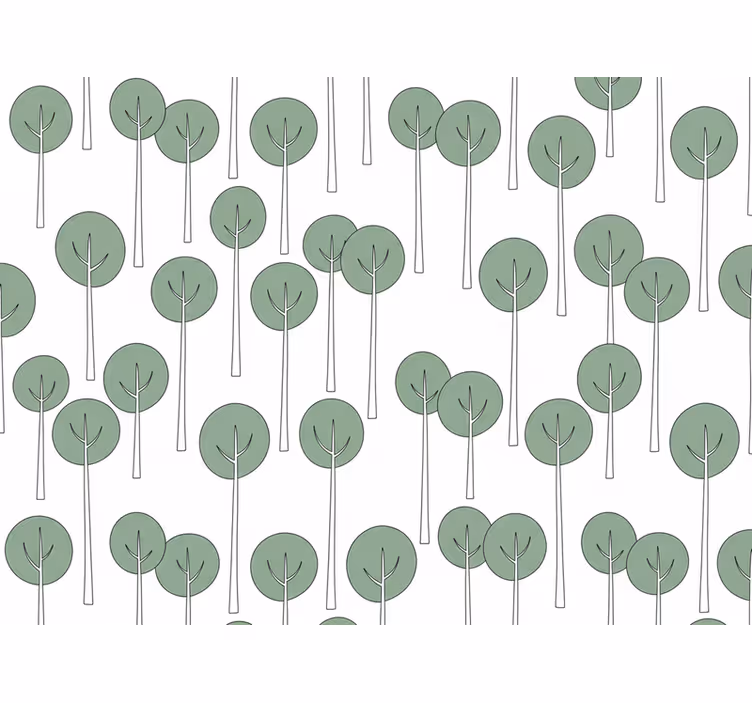 Flower wallpaper minimalist tree design - TenStickers