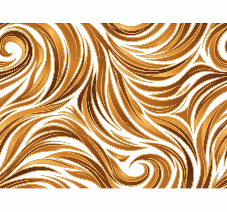 Vintage wallpaper golden fur pattern - TenStickers
