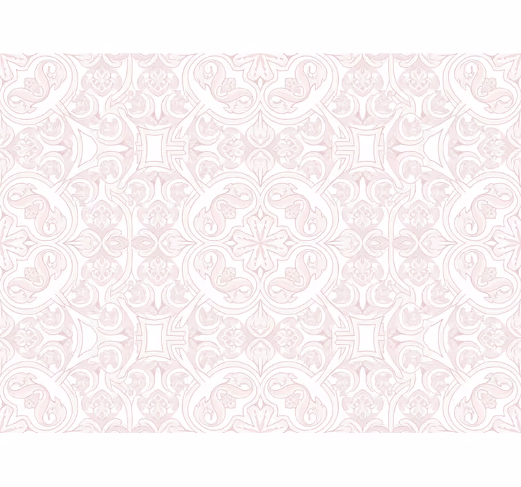 Art wallpaper mediterranean pattern light pink - TenStickers
