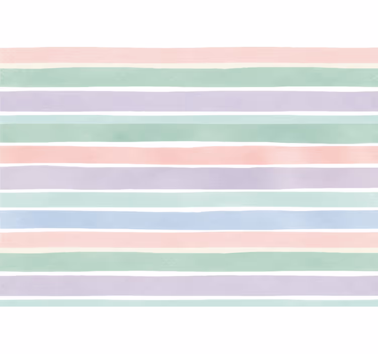Kids wallpaper soft color stripes - TenStickers