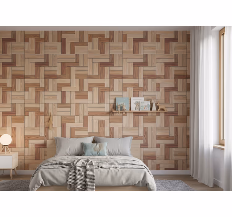 Wood optics wood effect wallpaper - TenStickers