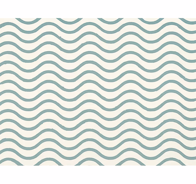 Geometric wallpaper in muted teal pixel waves - TenStickers