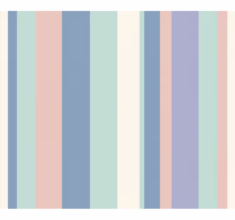 Vertical stripe wallpaper in calm pastel colors - TenStickers
