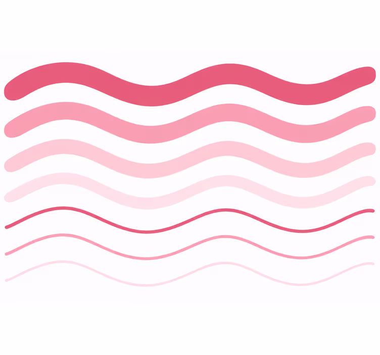 Pink wallpaper waves design - TenStickers