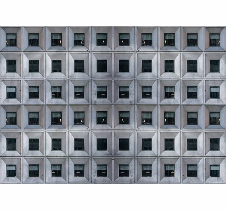 Metal wallpaper inspired by brutalist architecture - TenStickers