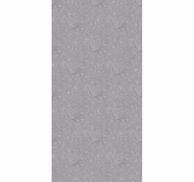 Rustic wallpaper with grey tones floral pattern - TenStickers