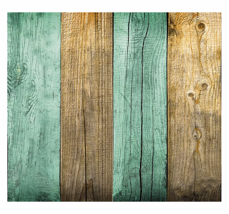 Rustic wallpaper colorful wooden planks texture - TenStickers
