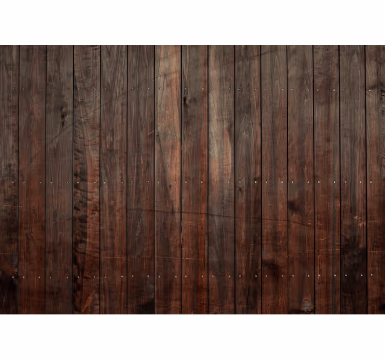 Rustic wallpaper brown textured vertical planks - TenStickers
