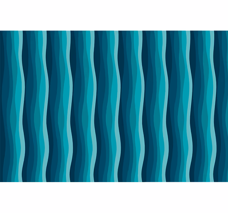 Blue wallpaper wave pattern design - TenStickers