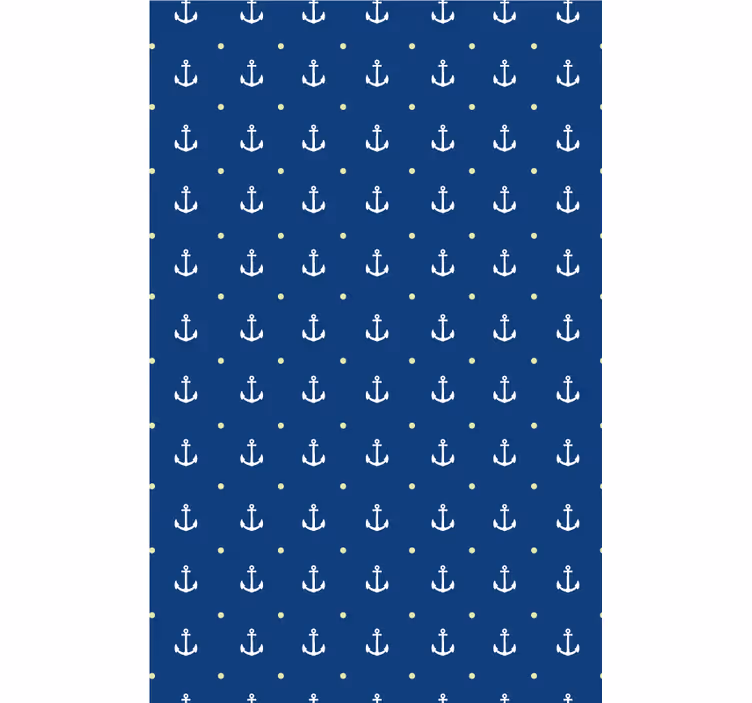 Blue wallpaper with anchors design - TenStickers