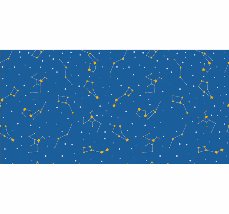 Blue wallpaper with constellations in the sky - TenStickers