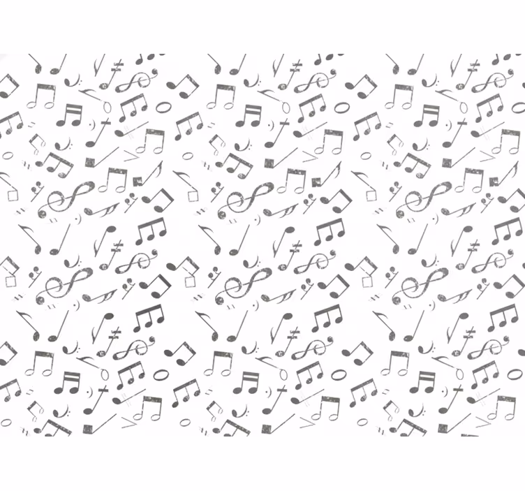 White wallpaper with musical notes - TenStickers