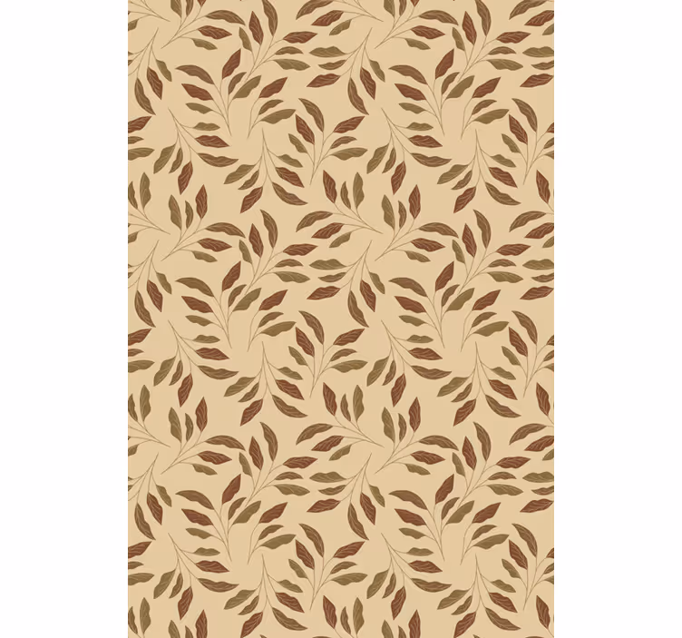 Beige wallpaper leafy elegance - TenStickers