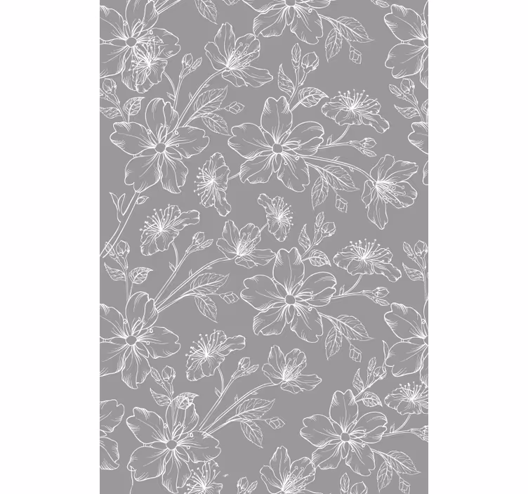 Grey wallpaper with elegant grey pattern - TenStickers