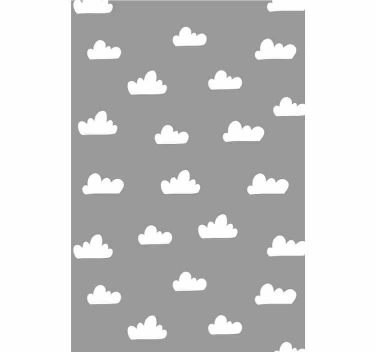 Grey wallpaper cloudy skies - TenStickers