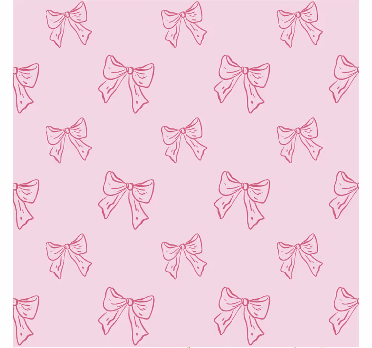 Pink wallpaper with pink bows pattern - TenStickers