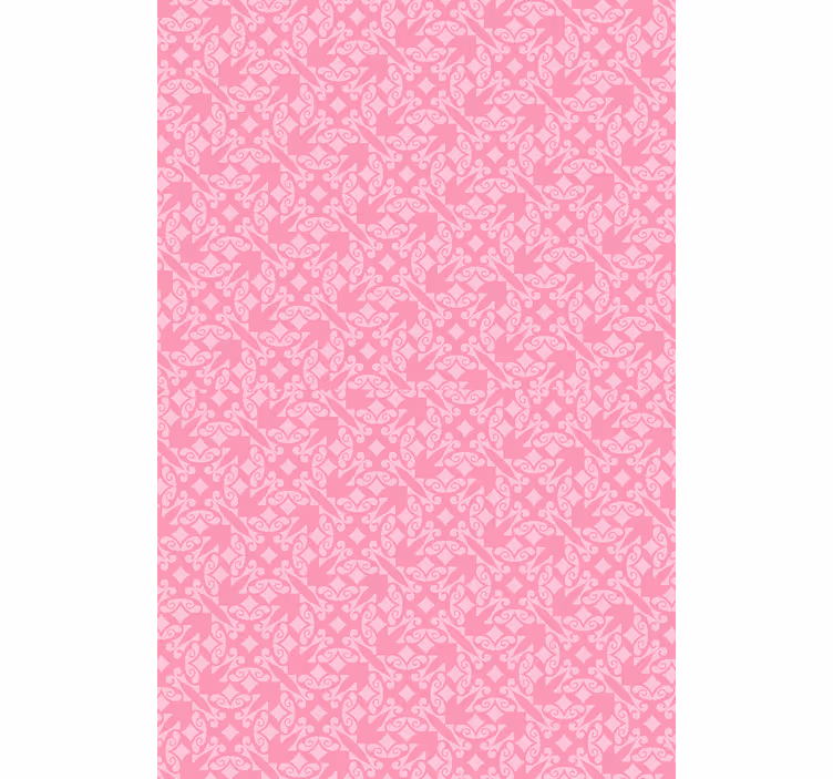 Pink wallpaper in ornamental design - TenStickers