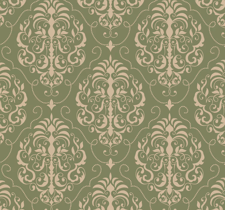 Baroque Pattern Detail ornamental wallpaper - TenStickers