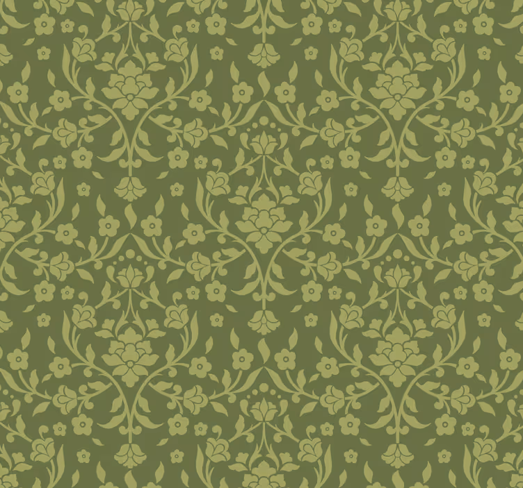 Classic Wallpaper green English style - TenStickers