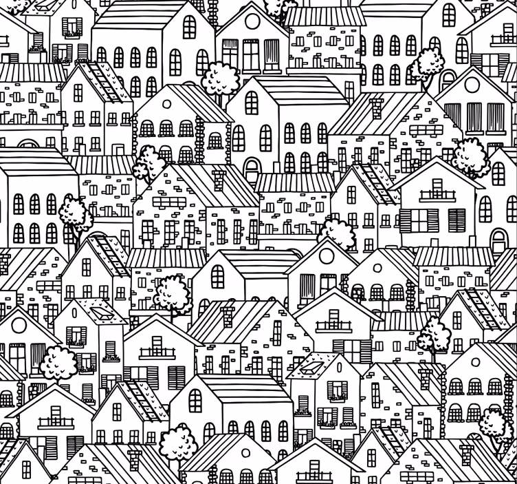 Living Room Wallpaper City motifs - TenStickers