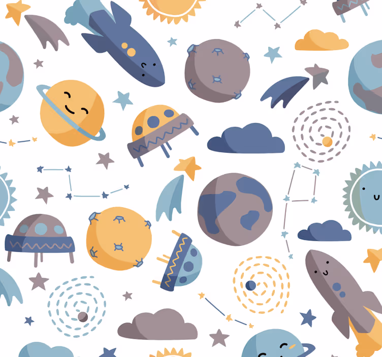 Space Childrens Wallpaper - TenStickers
