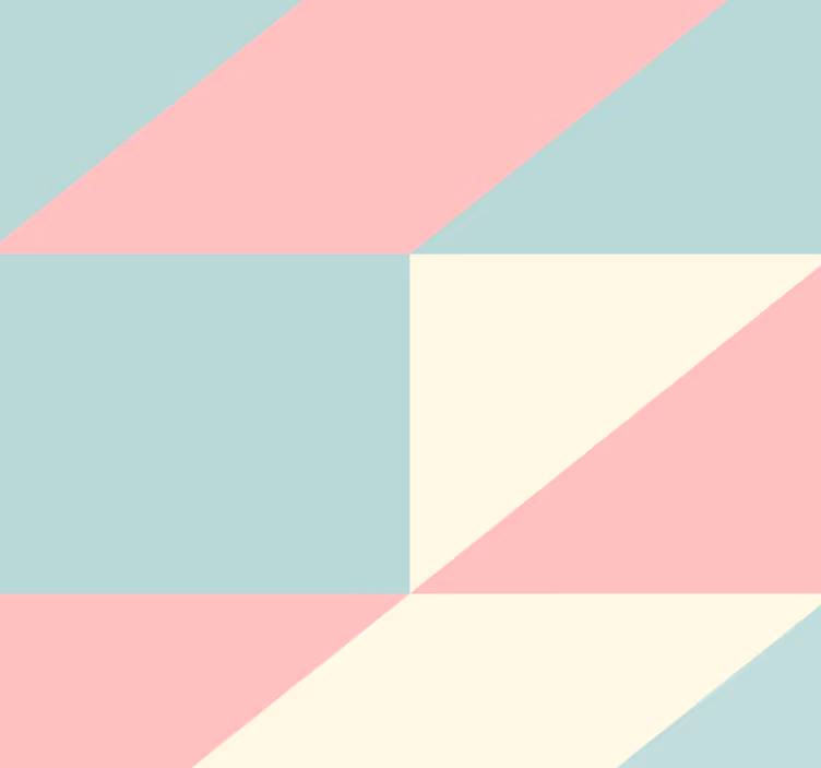Abstract Soft-Colored Triangles geometric wallpaper - TenStickers