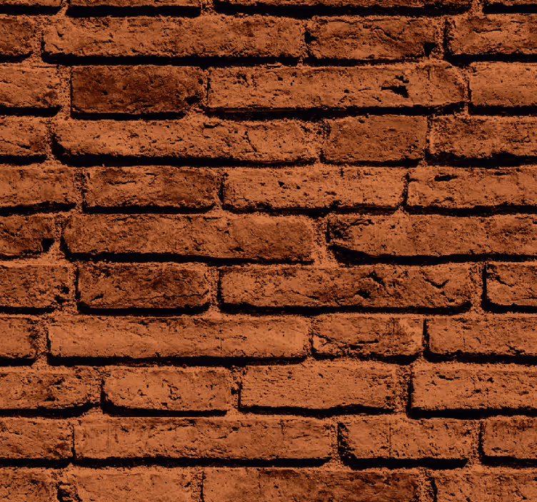Brick wallpaper rustic brown design - TenStickers