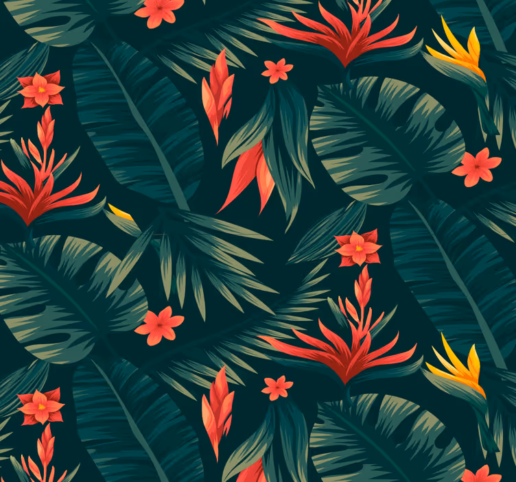 Tropical Flora nature wallpaper - TenStickers