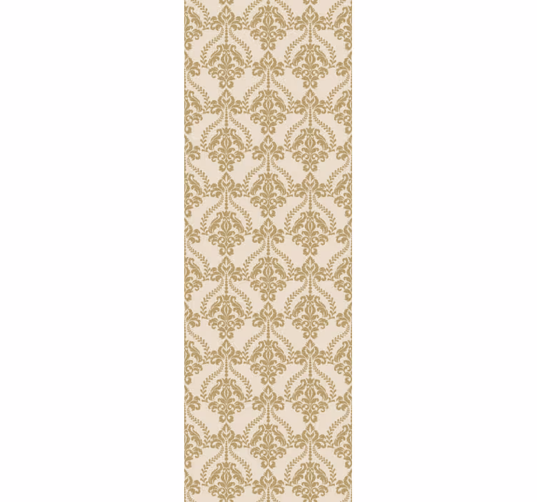 Floral beige details vintage wallpaper - TenStickers