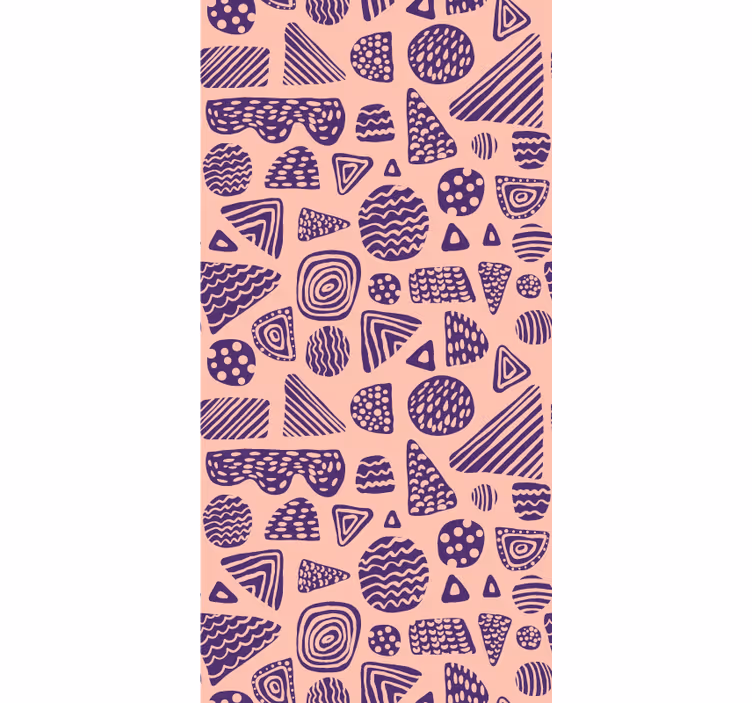 Living room wallpaper geometric shapes collection - TenStickers