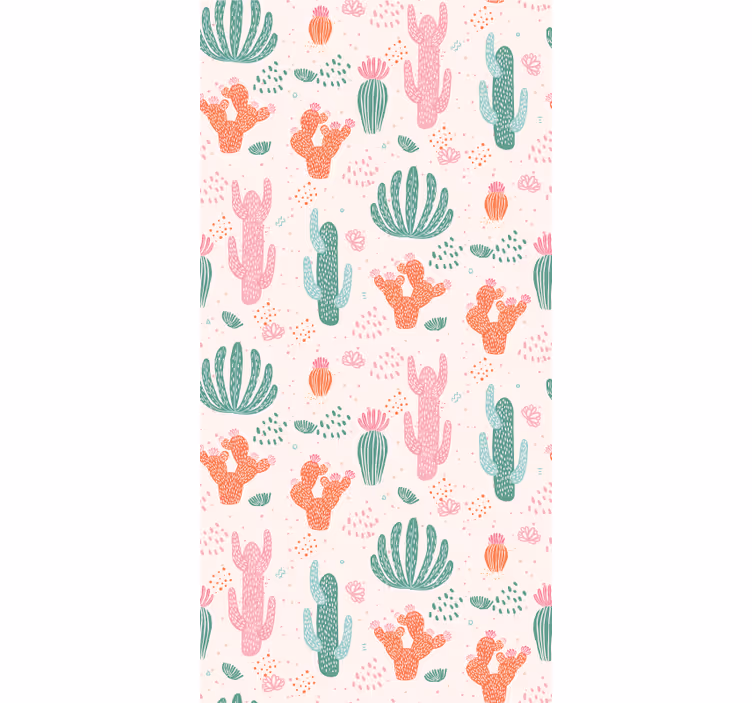 Kids wallpaper cactus patterns - TenStickers
