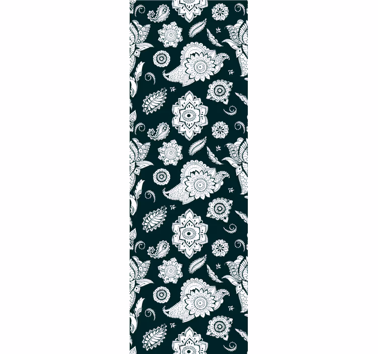 Floral Tile Motif kitchen wallpaper - TenStickers