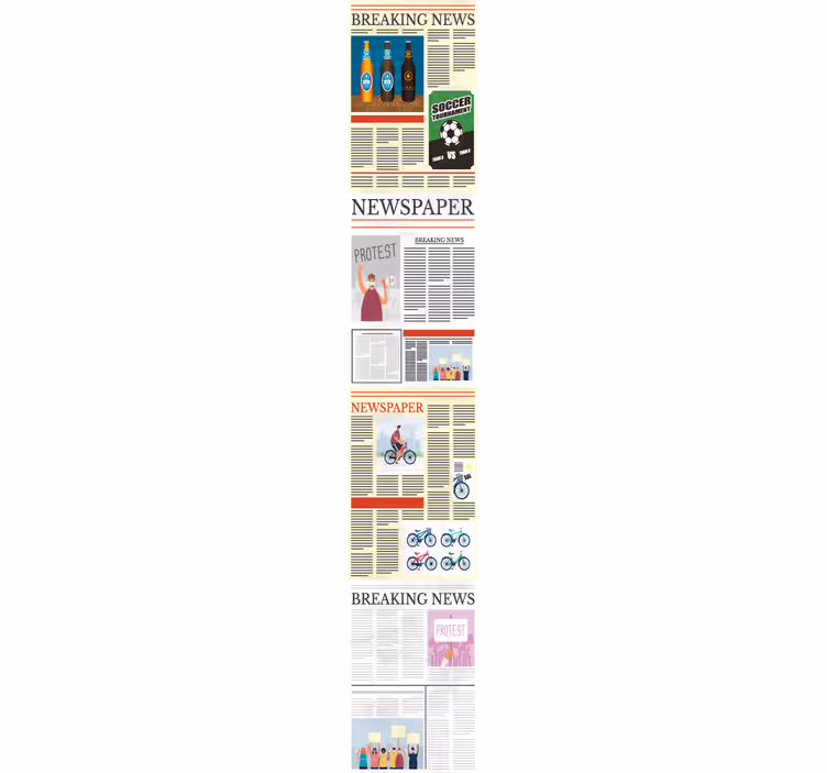 Newspaper Collage alphabet wallpaper - TenStickers