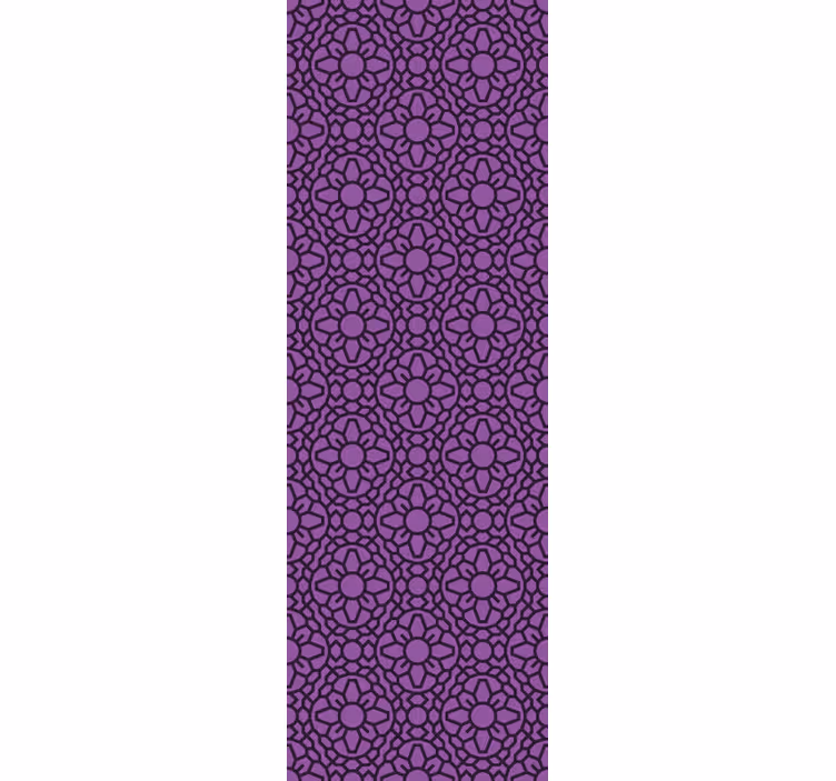 Floral Geometric Pattern ornamental flower wallpaper - TenStickers
