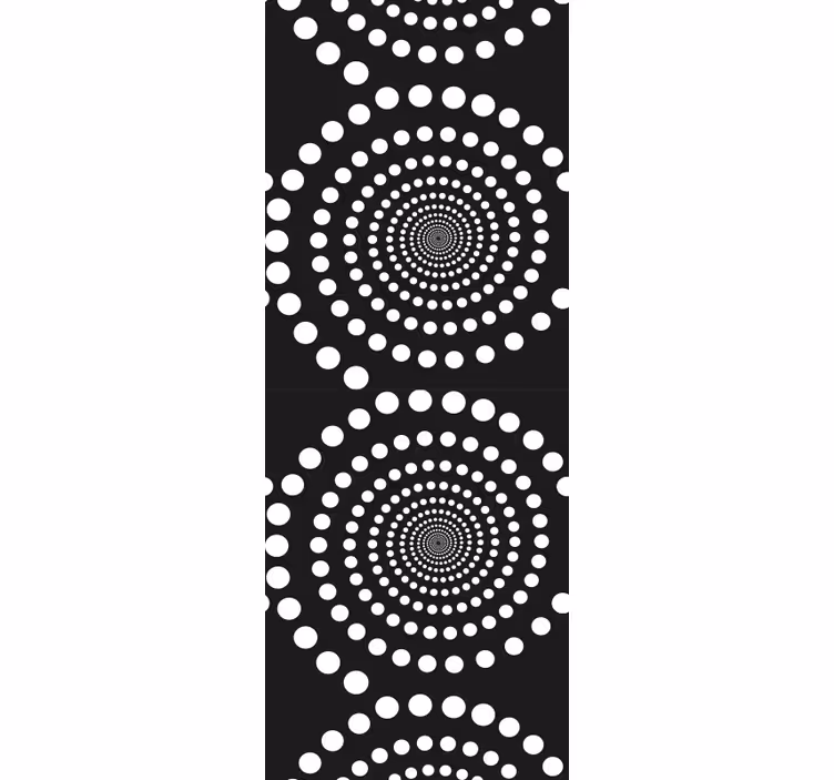 Teenage bedroom wallpaper concentric dots - TenStickers